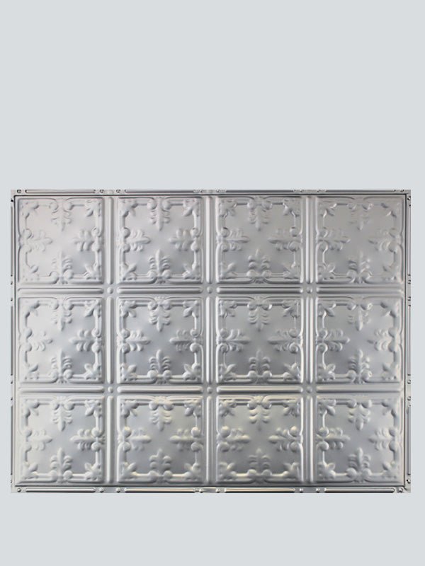 Metal Ceiling Backsplash Tiles - Pattern 121b - Color: Aluminum - Size: 18" x 24" - Wall & Ceiling Tiles - Metal Ceiling Express