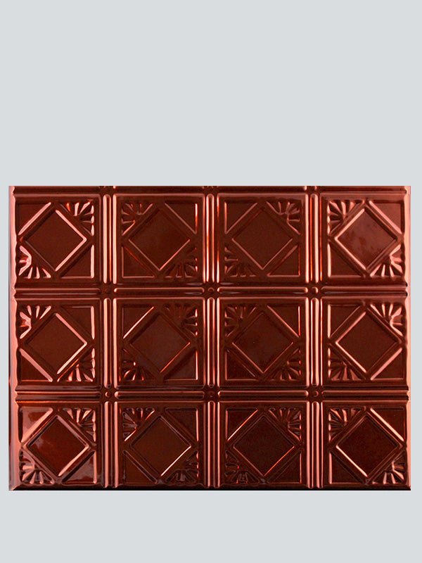 Metal Ceiling Backsplash Tiles - Pattern 119b - Color: Antique Bronze - Size: 18" x 24" - Wall & Ceiling Tiles - Metal Ceiling Express