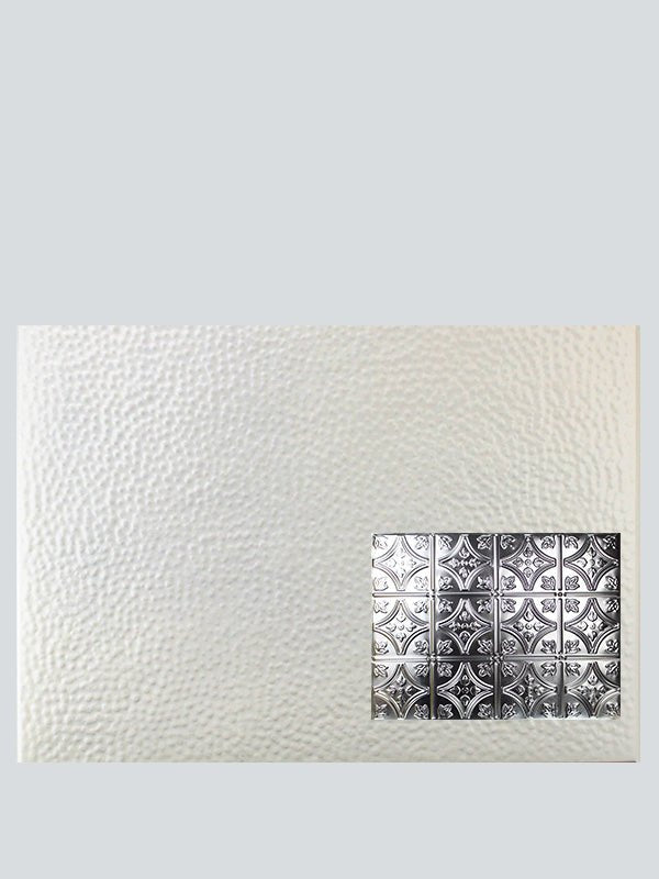 Metal Ceiling Backsplash Tiles - Pattern 103b - Color: Antiquewhite - Size: 18" x 24" - Wall & Ceiling Tiles - Metal Ceiling Express