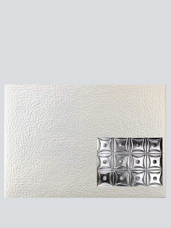 Metal Ceiling Backsplash Tiles | Pattern 130b | Color: Antiquewhite | Size: 18" x 24" - Wall & Ceiling Tiles - Metal Ceiling Express