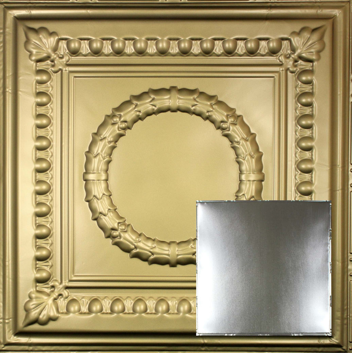 Metal Ceiling Tiles | Blank - Antique Brass - Metal Ceiling Express