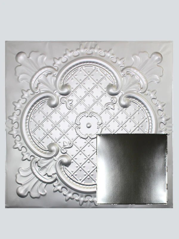 Metal Ceiling Tiles | Blank - Silver - Metal Ceiling Express