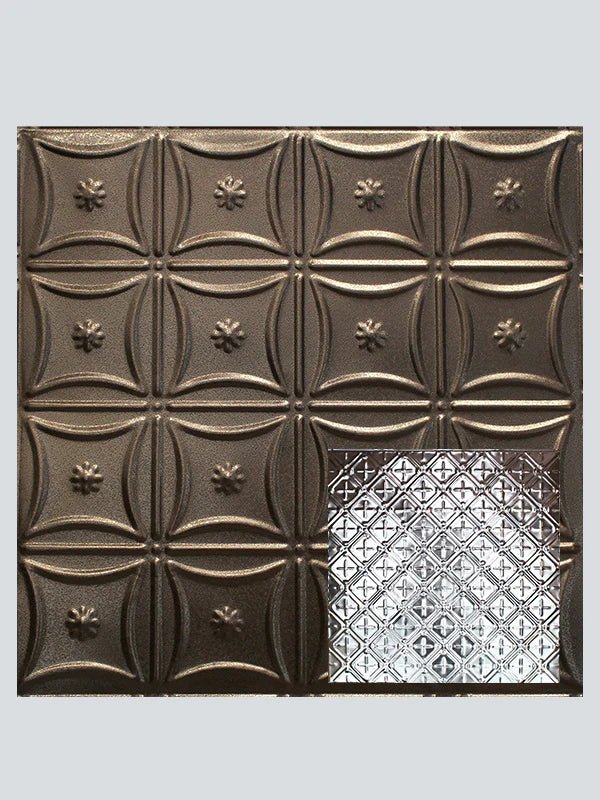 Metal Ceiling Tiles | Cross Hatch Filler - Copper Vein - Metal Ceiling Express
