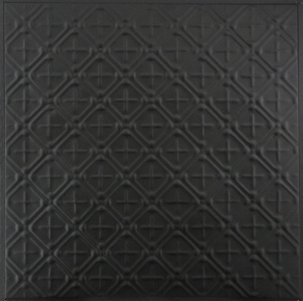 Metal Ceiling Tiles | Cross Hatch Filler - Matte Black - Metal Ceiling Express
