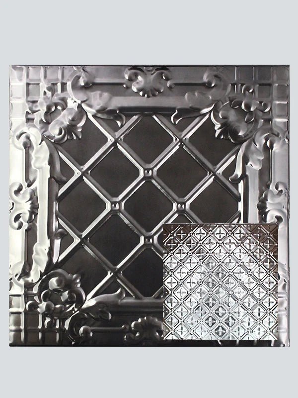 Metal Ceiling Tiles | Cross Hatch Filler - Smoke - Metal Ceiling Express