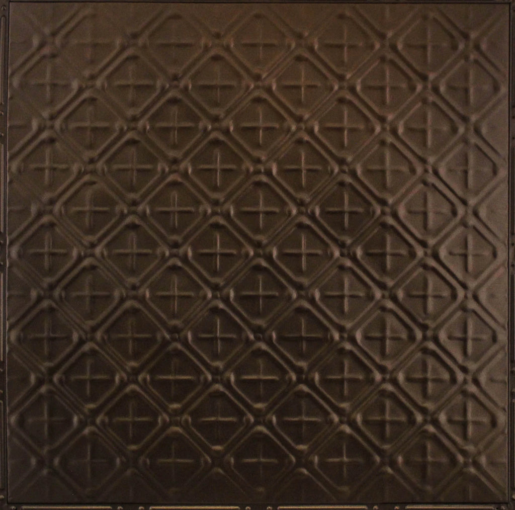 Metal Ceiling Tiles | Cross Hatch Filler - Textured Bronze - Metal Ceiling Express