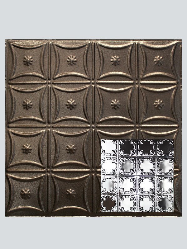 Metal Ceiling Tiles | Pattern 137 | Color: Copper Vein | Size: 24" x 24" - Wall & Ceiling Tiles - Metal Ceiling Express