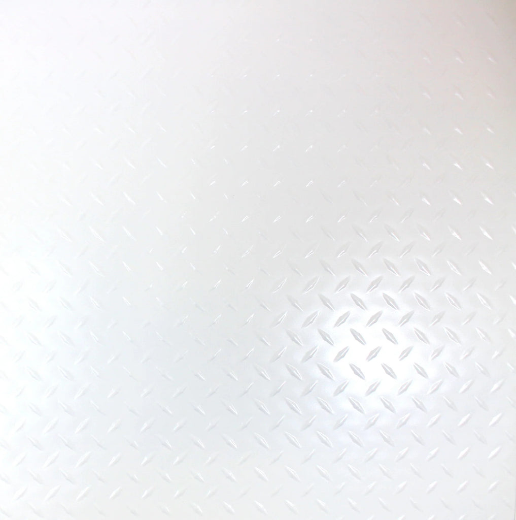 Metal Ceiling Tiles | Diamond Plate - Matte White - Metal Ceiling Express