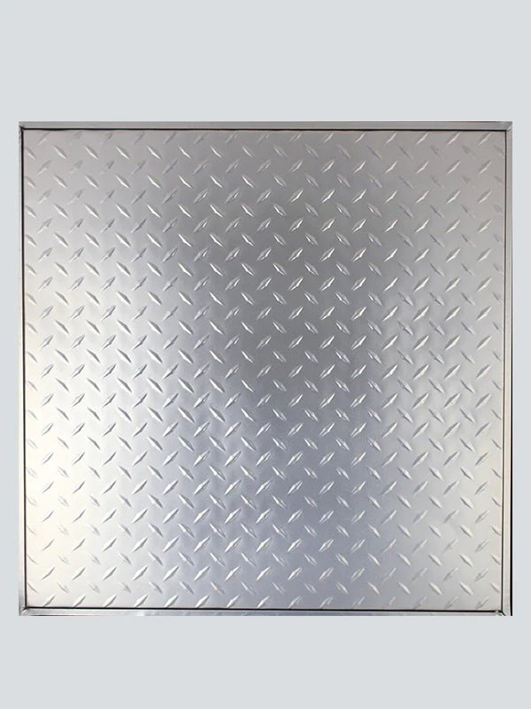 Metal Ceiling Tiles | Diamond Plate - Silver - Metal Ceiling Express
