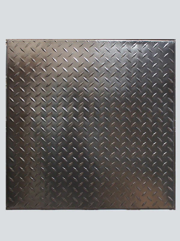 Metal Ceiling Tiles | Diamond Plate - Smoke - Metal Ceiling Express