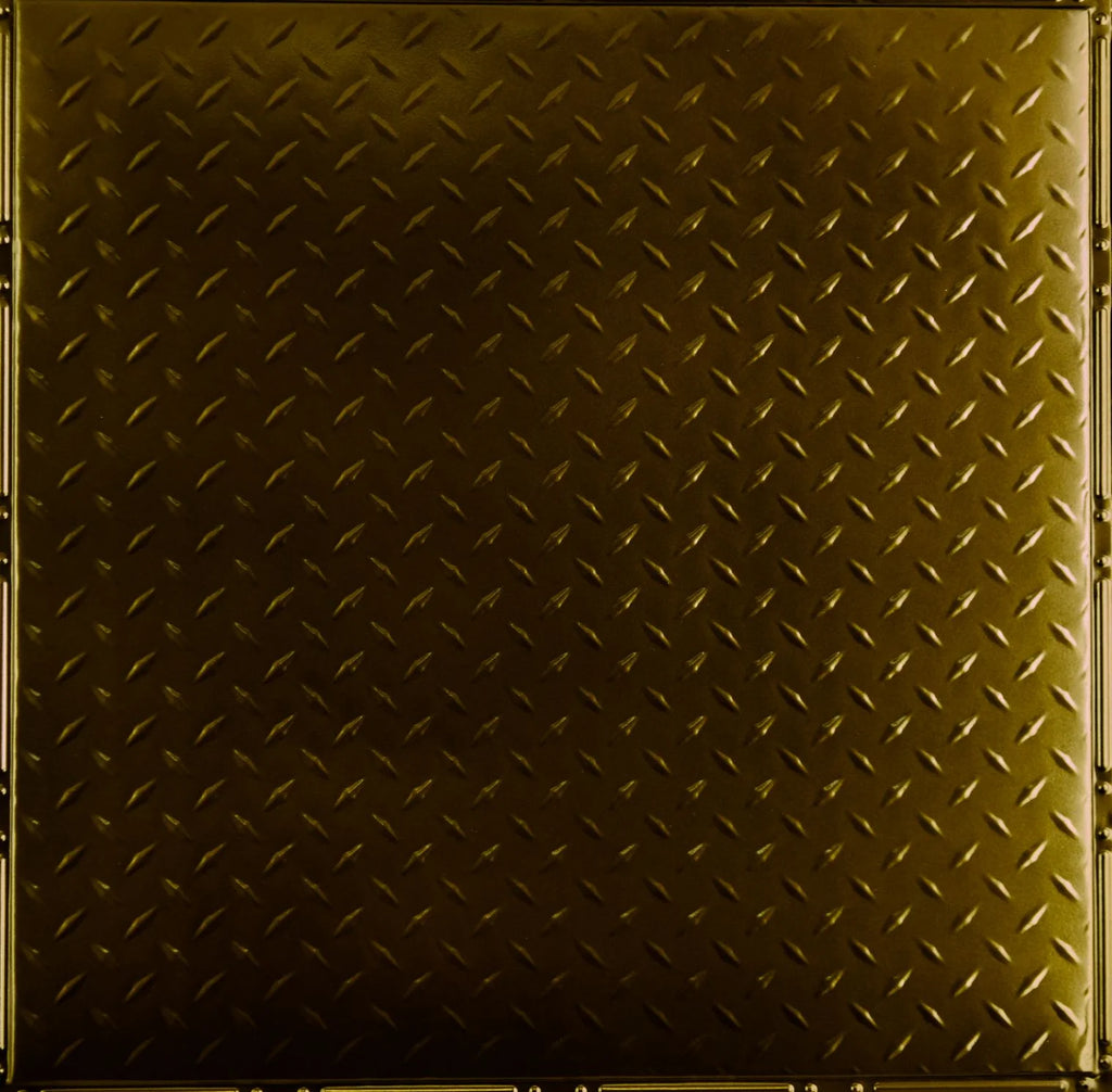 Metal Ceiling Tiles | Diamond Plate - Umber Bronze - Metal Ceiling Express
