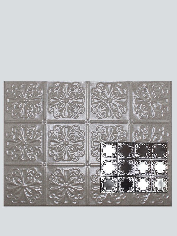 Metal Ceiling Backsplash Tiles - Pattern 137b - Color: Driftwood - Size: 18" x 24" - Wall & Ceiling Tiles - Metal Ceiling Express