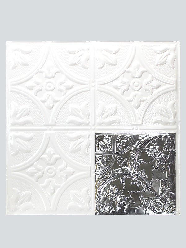Metal Ceiling Tiles | Pattern 109 | Color: Gloss White | Size: 24" x 24" - Wall & Ceiling Tiles - Metal Ceiling Express