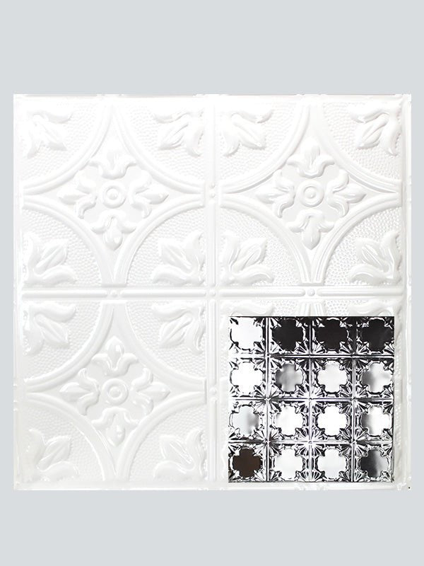 Metal Ceiling Tiles | Pattern 137 | Color: Gloss White | Size: 24" x 24" - Wall & Ceiling Tiles - Metal Ceiling Express