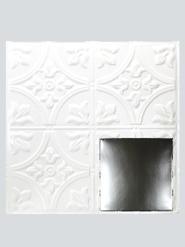 Metal Ceiling Tiles | Pattern blk | Color: Gloss White | Size: 24" x 24" - Wall & Ceiling Tiles - Metal Ceiling Express