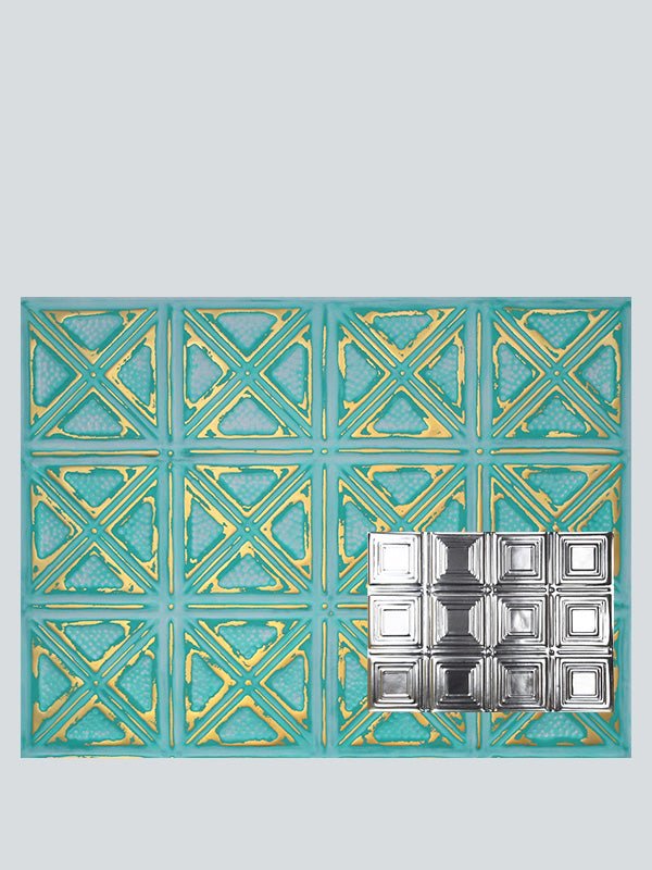 Metal Ceiling Backsplash Tiles - Pattern 120b - Color: Keywest - Size: 18" x 24" - Wall & Ceiling Tiles - Metal Ceiling Express