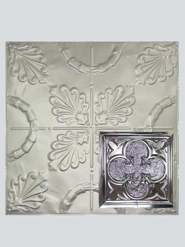 Metal Ceiling Tiles | Pattern 112 | Lucky Clover - Nickel Vein - Metal Ceiling Express