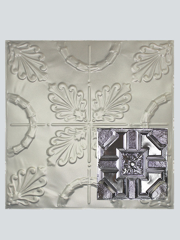Metal Ceiling Tiles | Pattern 113 | Penned Craftsman - Nickel Vein - Metal Ceiling Express