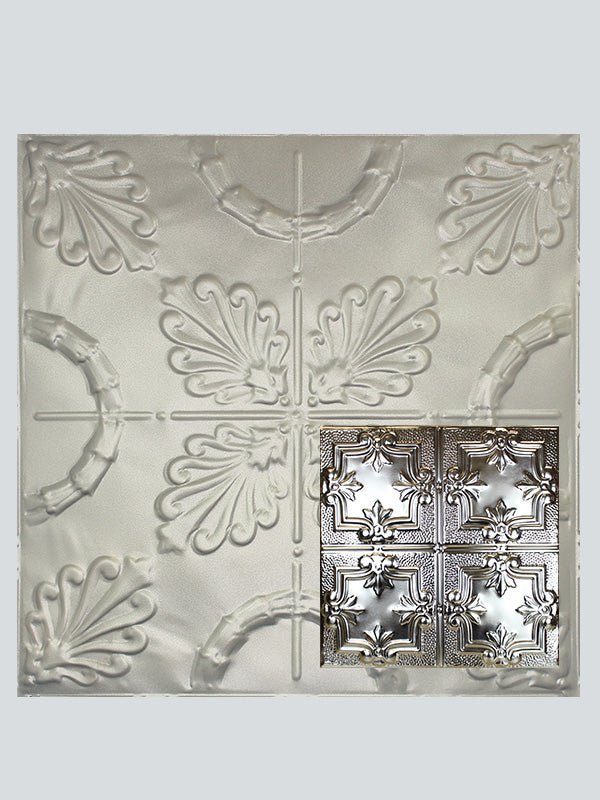 Metal Ceiling Tiles | Pattern 116 | Traditional Period - Nickel Vein - Metal Ceiling Express