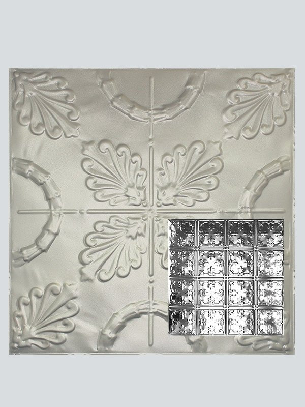 Metal Ceiling Tiles | Pattern 121 | African Barbary - Nickel Vein - Metal Ceiling Express