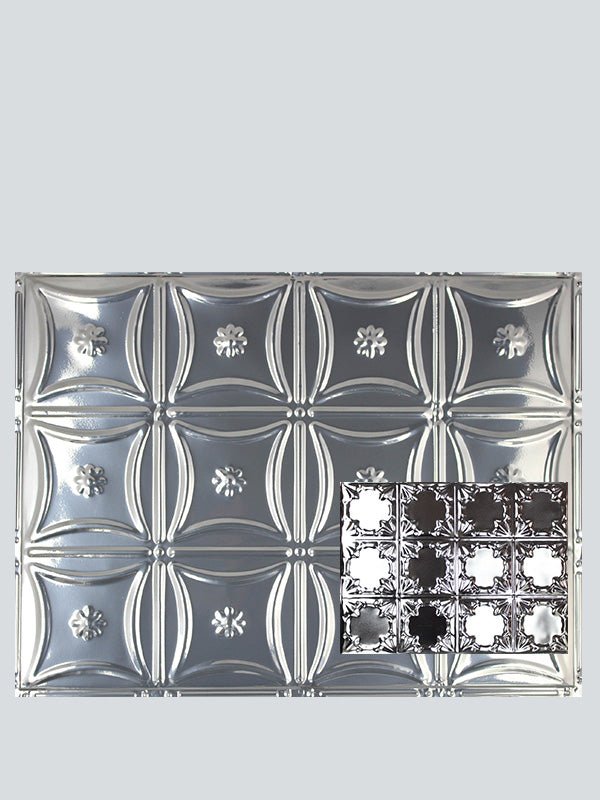 Metal Ceiling Backsplash Tiles - Pattern 137b - Color: O'Nickel - Size: 18" x 24" - Wall & Ceiling Tiles - Metal Ceiling Express