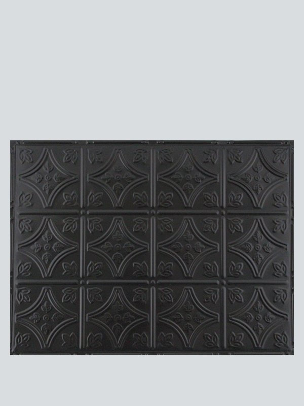 Metal Ceiling Backsplash Tiles - Pattern 103b - Color: Satin Black - Size: 18" x 24" - Wall & Ceiling Tiles - Metal Ceiling Express