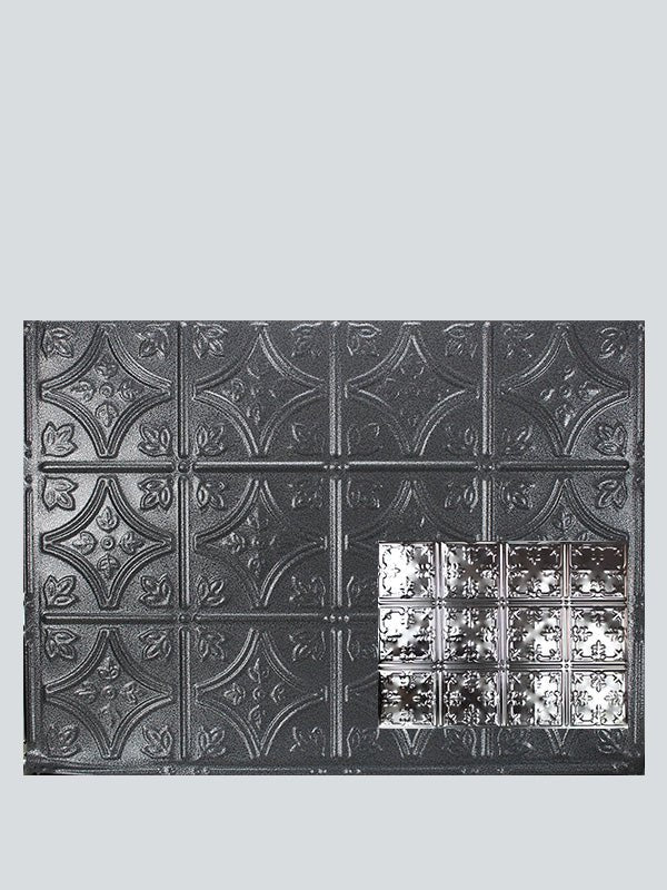 Metal Ceiling Backsplash Tiles - Pattern 121b - Color: Silver Vein - Size: 18" x 24" - Wall & Ceiling Tiles - Metal Ceiling Express