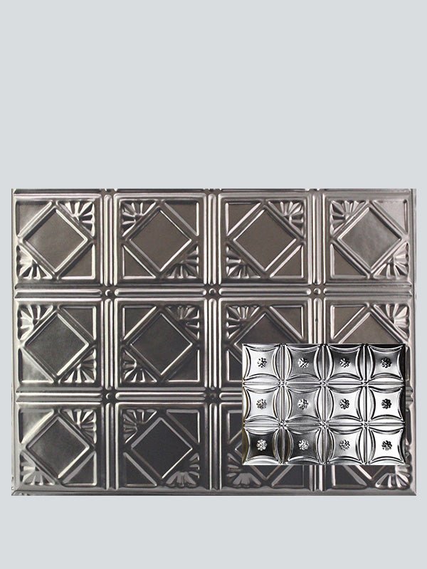 Metal Ceiling Backsplash Tiles | Pattern 130b | Color: Smoke | Size: 18" x 24" - Wall & Ceiling Tiles - Metal Ceiling Express