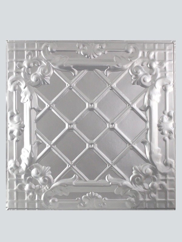 Metal Ceiling Tiles | Pattern 111 | Color: Silver | Size: 24" x 24" - Wall & Ceiling Tiles - Metal Ceiling Express