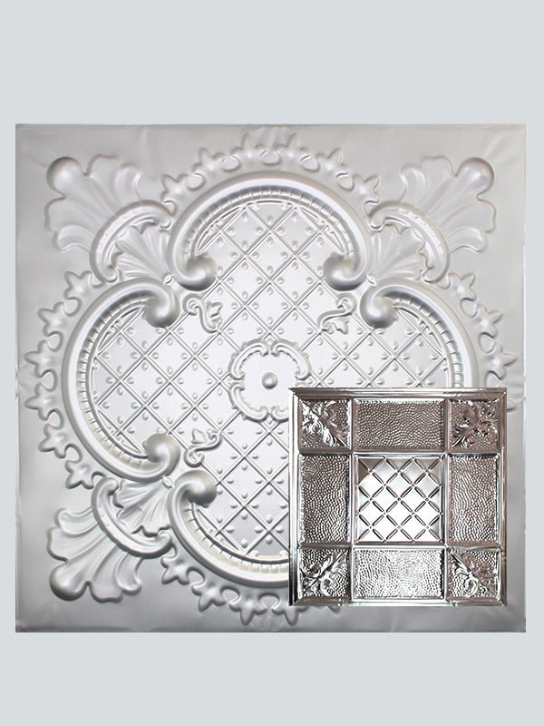 Metal Ceiling Tiles | Pattern 114 | Color: Silver | Size: 24" x 24" - Wall & Ceiling Tiles - Metal Ceiling Express