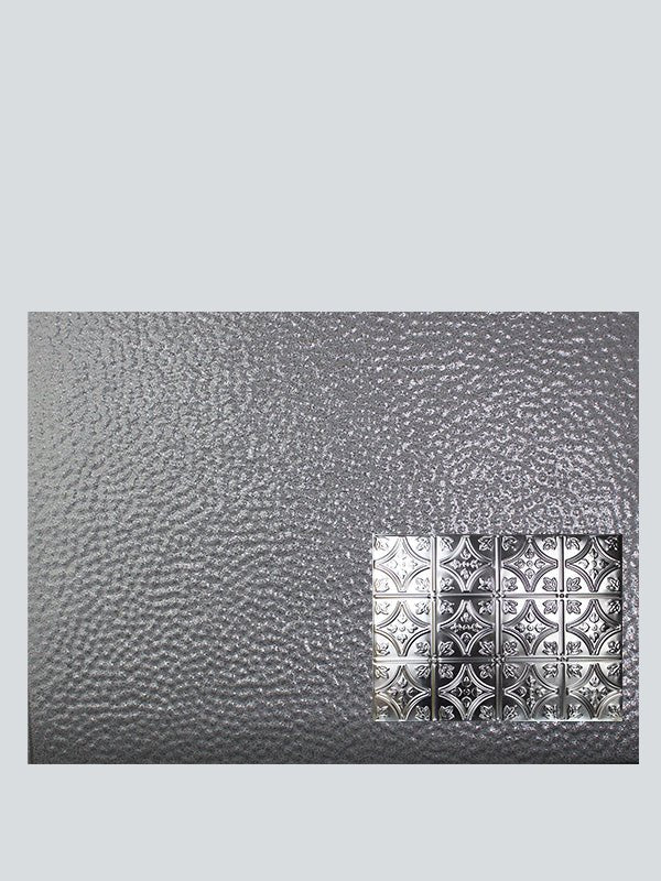 Metal Ceiling Backsplash Tiles - Pattern 103b - Color: Steel Vein - Size: 18" x 24" - Wall & Ceiling Tiles - Metal Ceiling Express