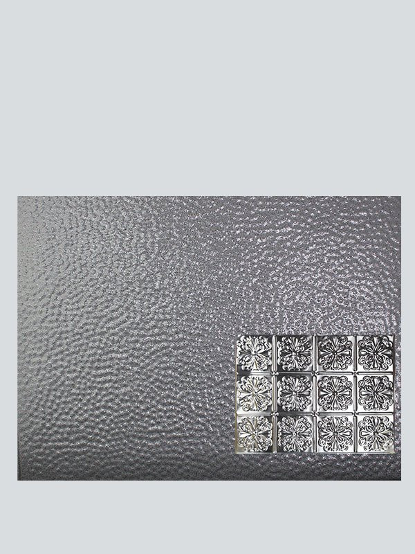Metal Ceiling Backsplash Tiles | Pattern 127b | Color: Steel Vein | Size: 18" x 24" - Wall & Ceiling Tiles - Metal Ceiling Express