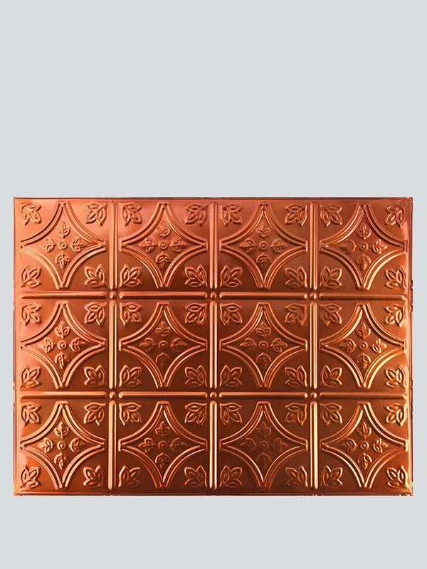 Metal Ceiling Backsplash Tiles - Pattern 103b - Color: Transparent Copper - Size: 18" x 24" - Wall & Ceiling Tiles - Metal Ceiling Express