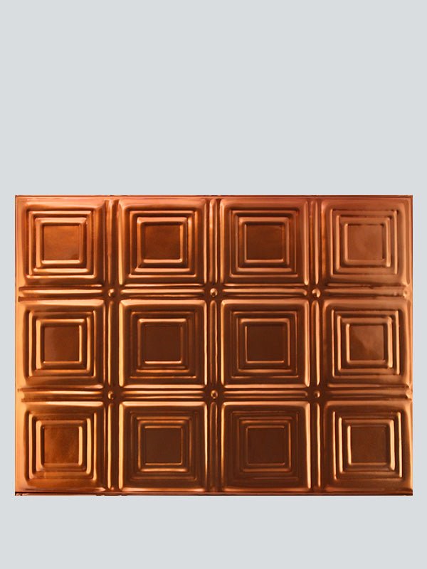 Metal Ceiling Backsplash Tiles | Pattern 120b | Color: Transparent Copper | Size: 18" x 24" - Wall & Ceiling Tiles - Metal Ceiling Express